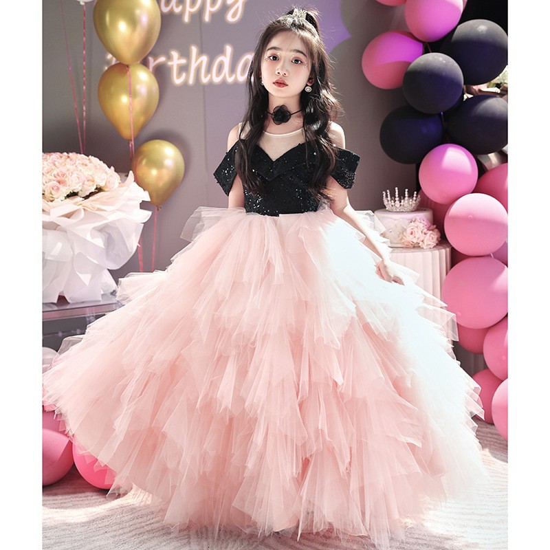 女童生日礼服管乐团钢琴演出服