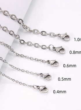 20pcs 304 Stainless Steel Plated PVD 18K Gold Flat Cable Ch