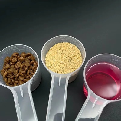 1pc Transparent Pet Measuring Spoon With Scale Plastic Dog