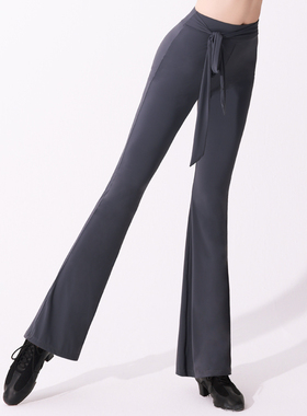 速发舞蹈裤体功服微形练长瑜生拉丁跳舞裤伽黑色中高腰