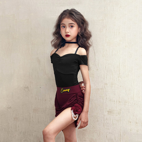 康尼拉丁舞服女分体套装