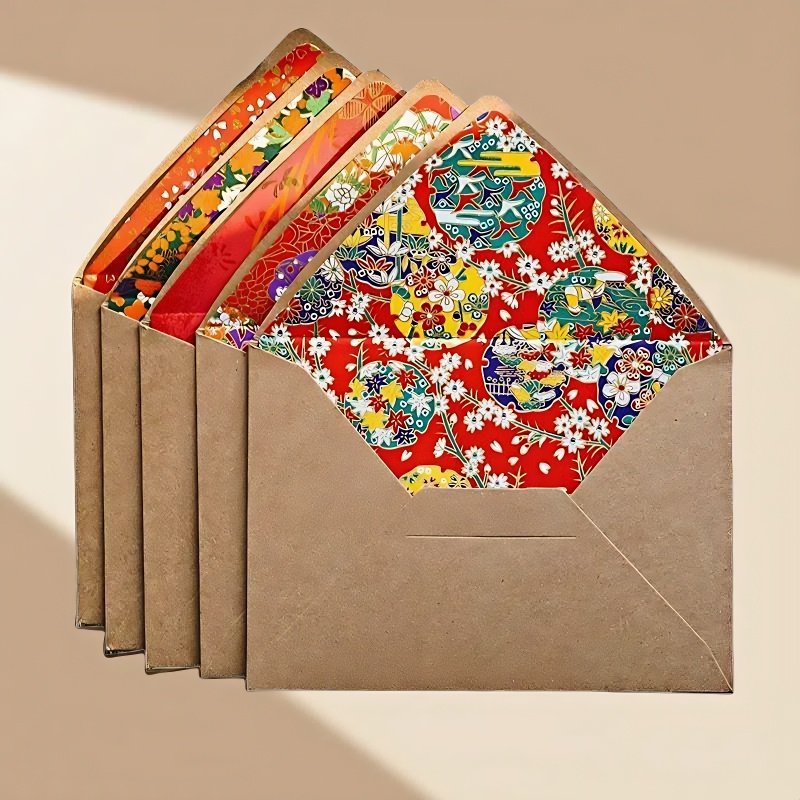 高端复古信封进口棉纸内衬精致小众西式简约高级婚礼结婚请柬封C6