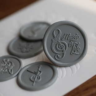 乐符主题火漆印章Violetta音乐情人音乐玫瑰萨克斯钢琴走心的礼物