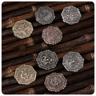 【墨鱼游戏】四象之主主题金属纪念章合金流浪者硬币原创四圣兽