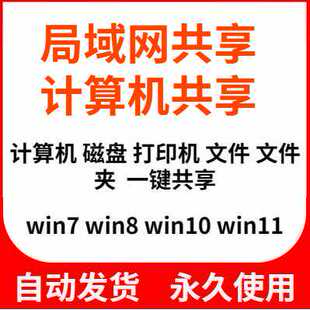 公司局域网/一键共享/设置软件电脑本地文件夹打印机磁盘共享工具