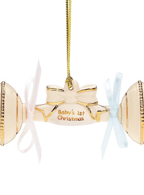 lenox圣诞礼物baby宝贝圣诞节铃铛圣诞礼物陶瓷吊饰儿童房装饰