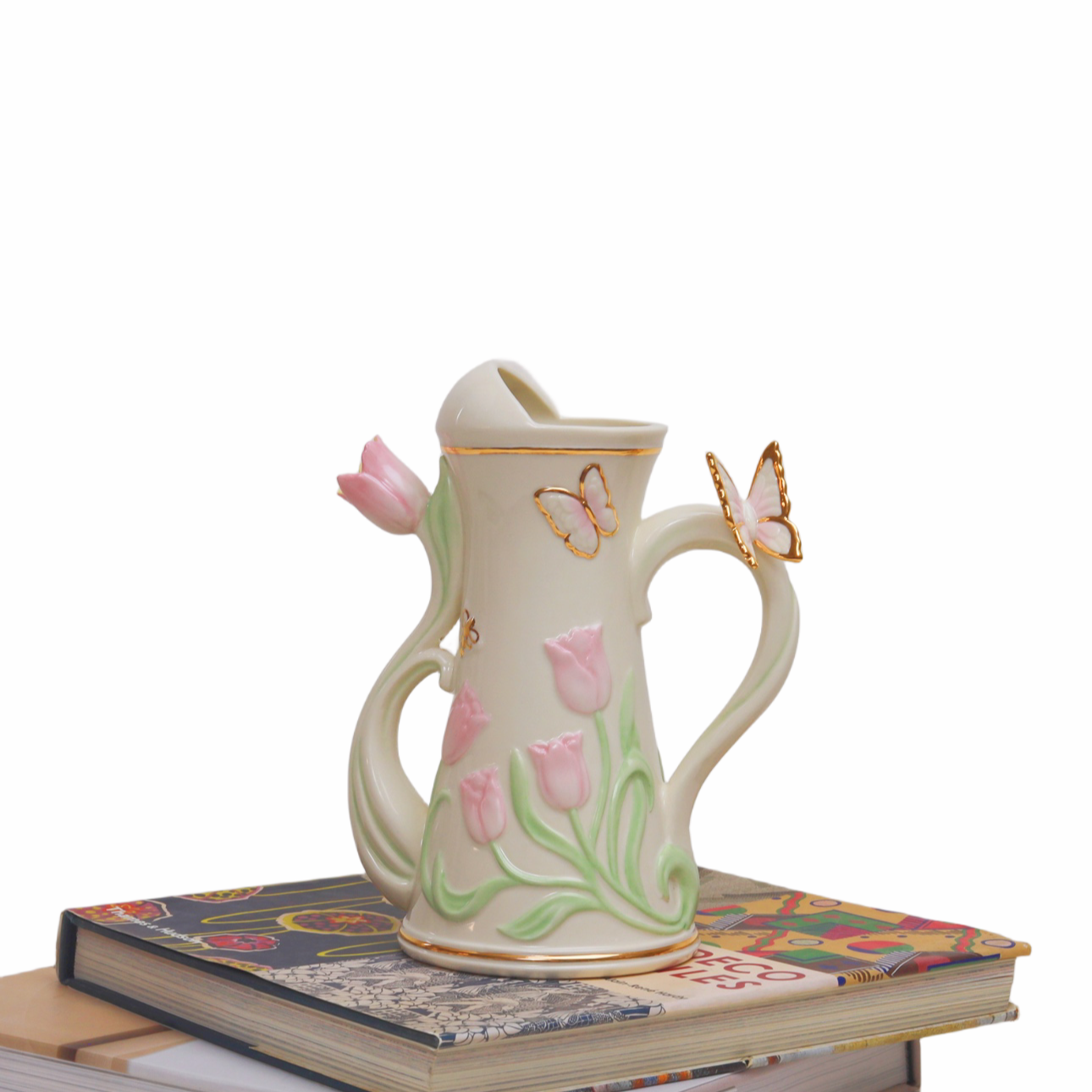 lenox郁金香壶型蝴蝶陶瓷花瓶