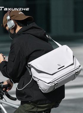 阿波罗2斜挎包男士款单肩背包通勤机能邮差包电脑包16寸14 多功能