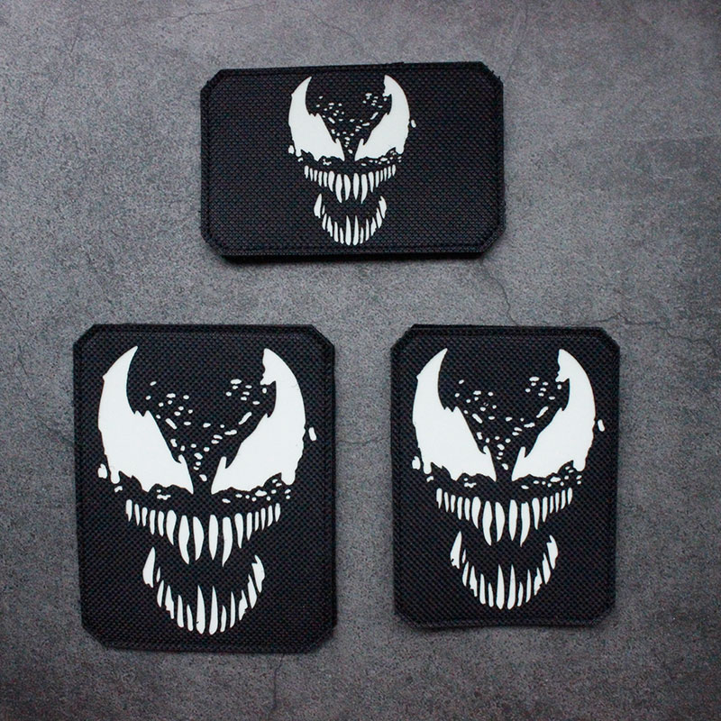 漫威毒液反光夜光魔术贴章