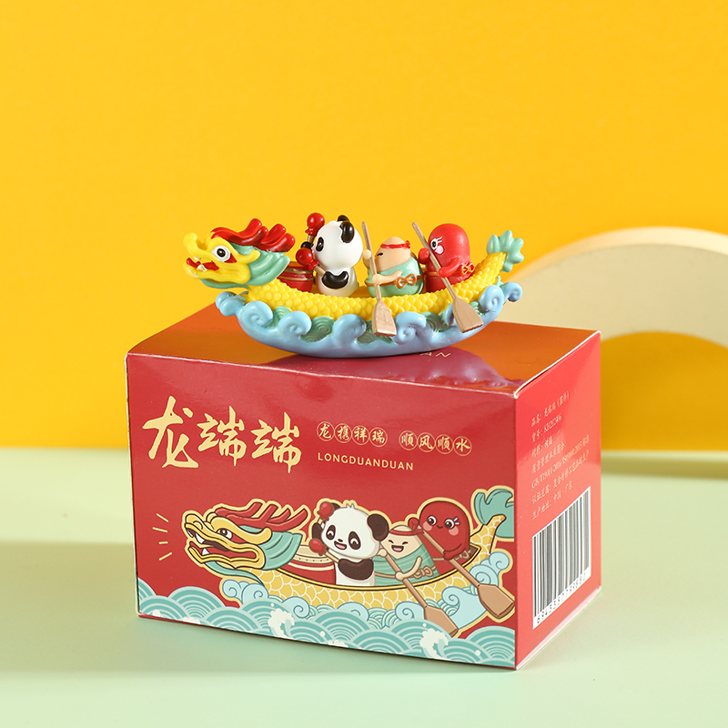 【任选3件包邮】端午节龙端端摆件成都熊猫手办家居文创纪念品