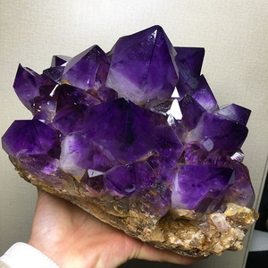 天然紫水晶簇超七桌面大摆件