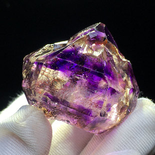 天然超七原石幻影紫发原矿骨干红发彼岸花金字塔骸骨城堡标本摆件