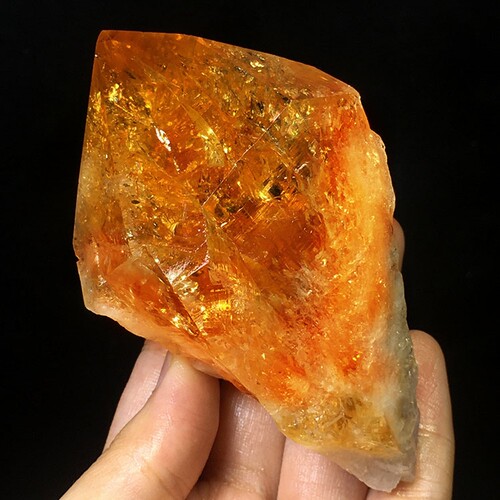 天然黄水晶原石骨干矿物标本摆件