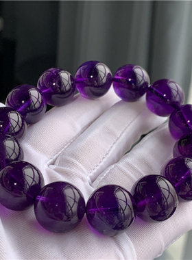 乌拉圭天然紫水晶手链单圈