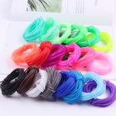 DIY饰品配件 2.0MM粗空心管 糖果色线 手工编织橡胶绳 硅胶绳
