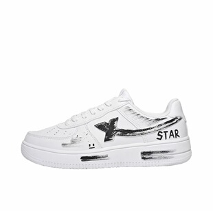 定制球鞋 男白蓝 空军一号小恶魔潮流百搭舒适解构防滑低帮板鞋