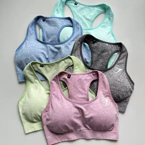 Gymshark Muscle Shark Fitness Racerback Bra Medium Intensity Sports Bra Beautiful Back Running Yoga Bra