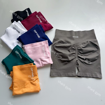 DFYNE高腰健身短裤女dynamic显臀提臀瑜伽收腹运动训练裤三分裤