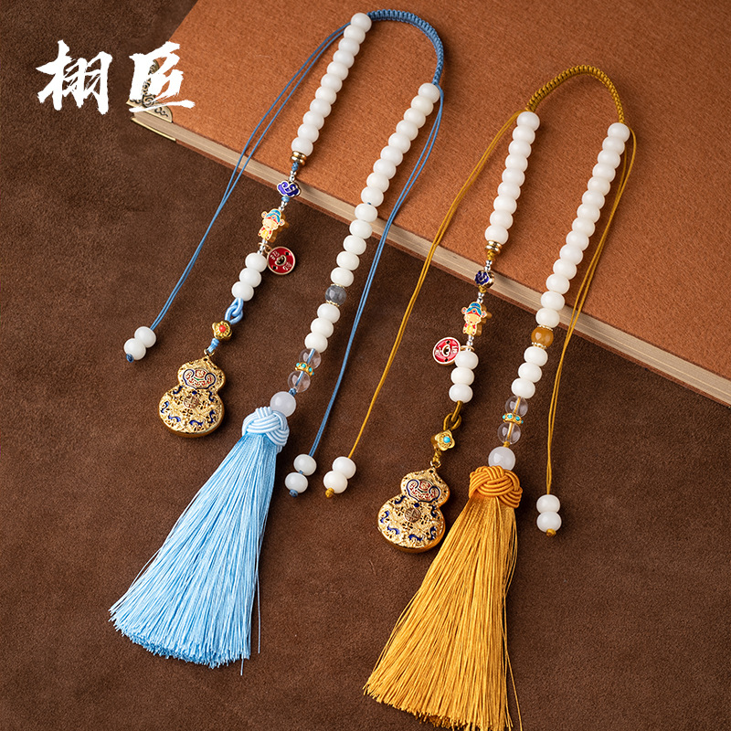 古法珐琅彩葫芦后视镜挂件流苏长款福禄精美挂饰高档车内吊饰礼品