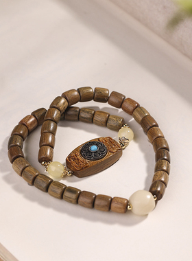 雕刻方牌复古六字真言转运盘