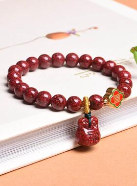 晶体手链朱砂晶体砂手链女手串女