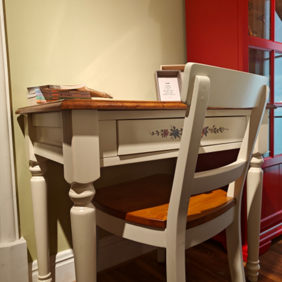 超高等级水漆纯实木美式乡村书桌