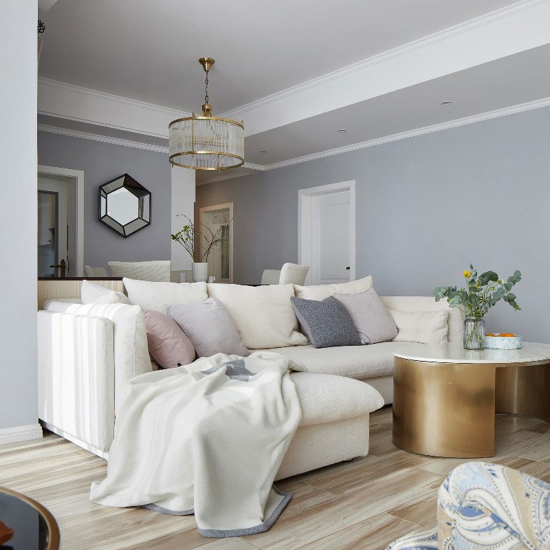 意式风转角大小户型科技布沙发