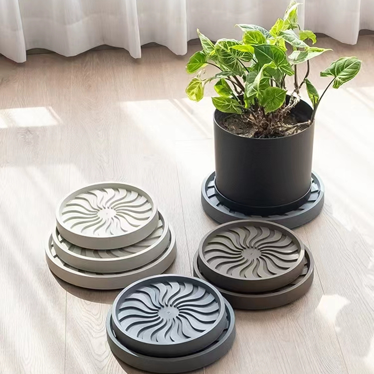 万向轮可移动花盆托盘带滚轮底座