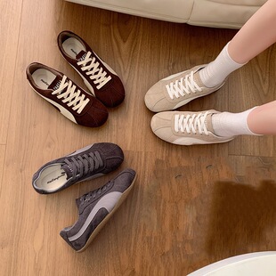 休闲鞋 韩版 百搭舒适运动女鞋 阿甘平底板鞋 2026春季 学生德训鞋 新款