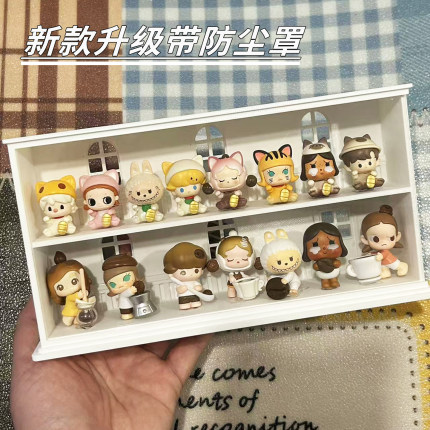 安美 原创微缩双层收纳盒防尘罩手办萌粒diy展示柜3D打印娃屋摆件