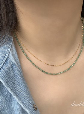 东陵玉颈链女小众设计项链
