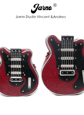 2026美式独孤摇滚朋克复古辣妹独特红色吉他形状包包斜挎包小众