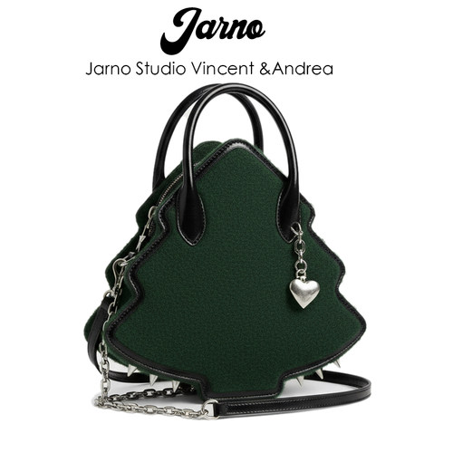 2025酷飒风圣诞树包毛绒手提斜挎