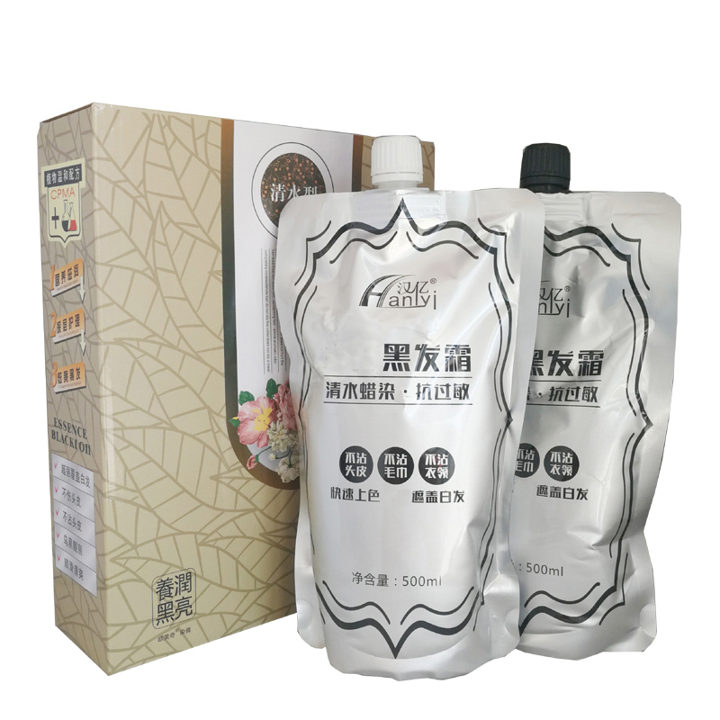 鲜花蜡染黑油黑色染发膏染发剂不沾头皮清水黑发焗油发廊批发包邮|msdalam kategori Penjagaan rambut/rambut palsu, perm rambut, krim rambut - dari Buy2taobao.com untuk memberikan perkhidmatan ejen Taobao profesional membeli