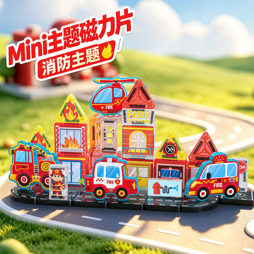 学得乐儿童益智便携磁力片