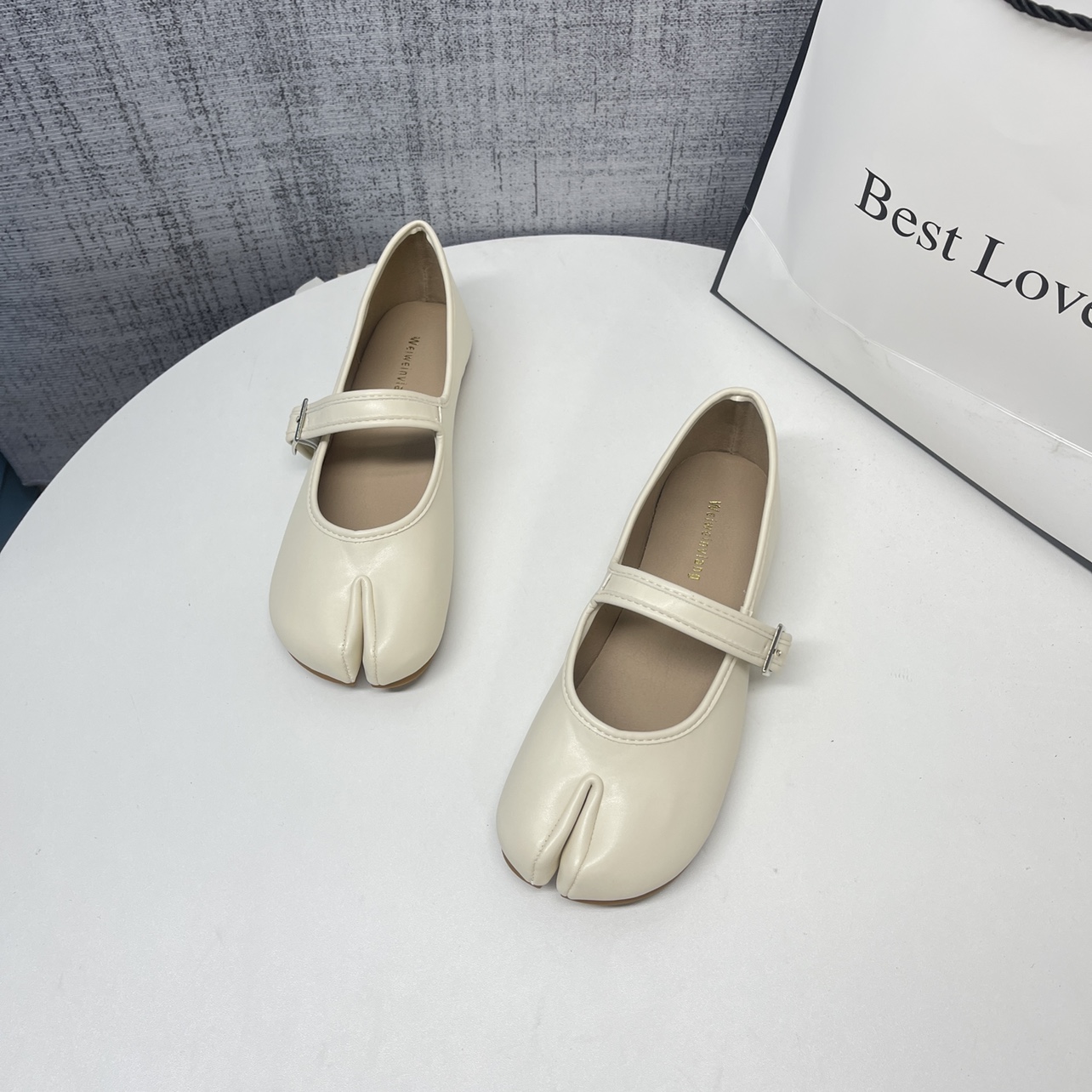 温柔猪蹄瓢鞋分趾浅口平底单鞋子