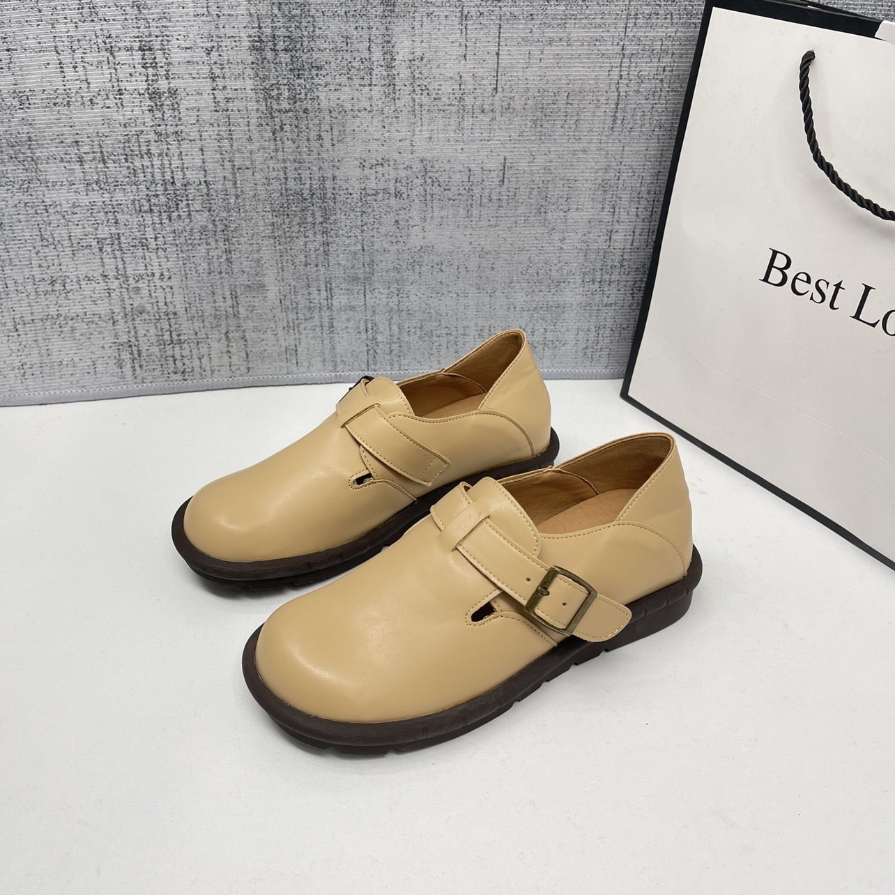 厚底勃肯鞋女秋季2026新款百搭博肯单鞋软底乐福鞋百搭小皮鞋软皮,女鞋,勃肯鞋/软木鞋,淘宝优惠券,粉丝福利购,淘宝优惠卷