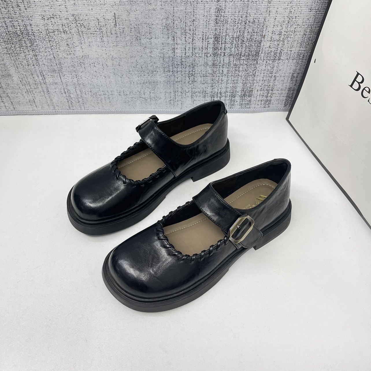 厚底小皮鞋女2026新款学院风jk制服玛丽珍鞋圆头一字带软皮鞋