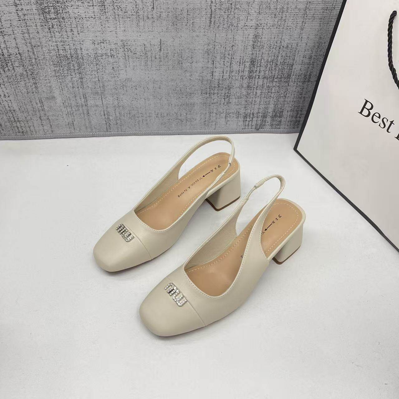 包头凉鞋女2026年春夏季新款仙女风百搭拼接粗跟单鞋中跟高跟凉鞋