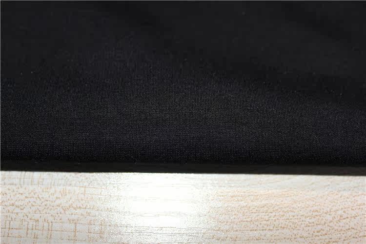 高档黑色罗马布加厚  四面弹力针织面料 春秋西装裤子连衣裙面料