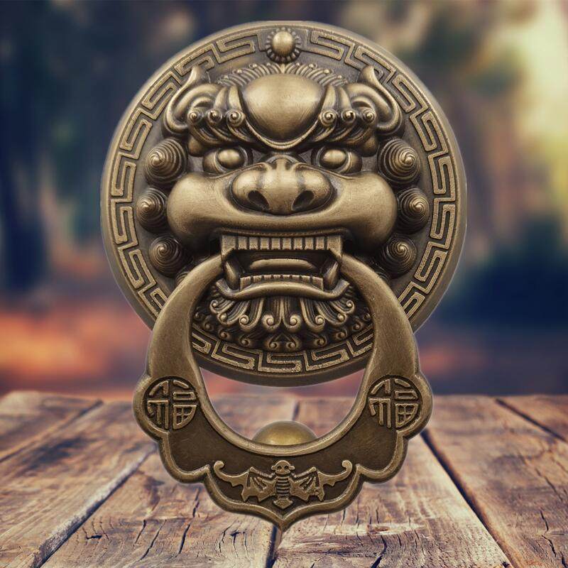 仿古兽头拉手门环大门麒麟