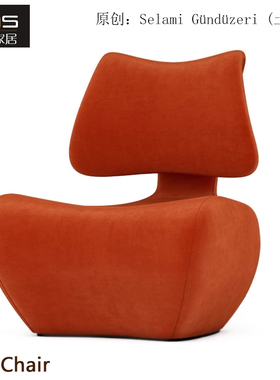 初森家具Beel Chair贝埃尔椅定型棉布艺单人椅经典简约现代风餐椅