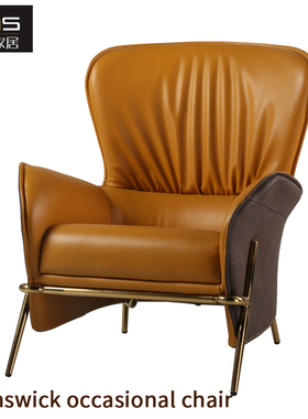 Brunswick occasional chair布伦瑞克休闲躺椅简约现代皮艺沙发椅