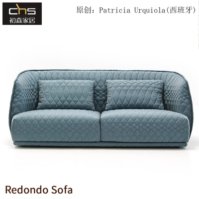 初森三人位客厅直排意式极简沙发