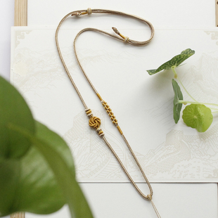 纯手工编绳编织项链绳吊坠挂绳毛衣链搭配金饰八宝定制颜色尺寸