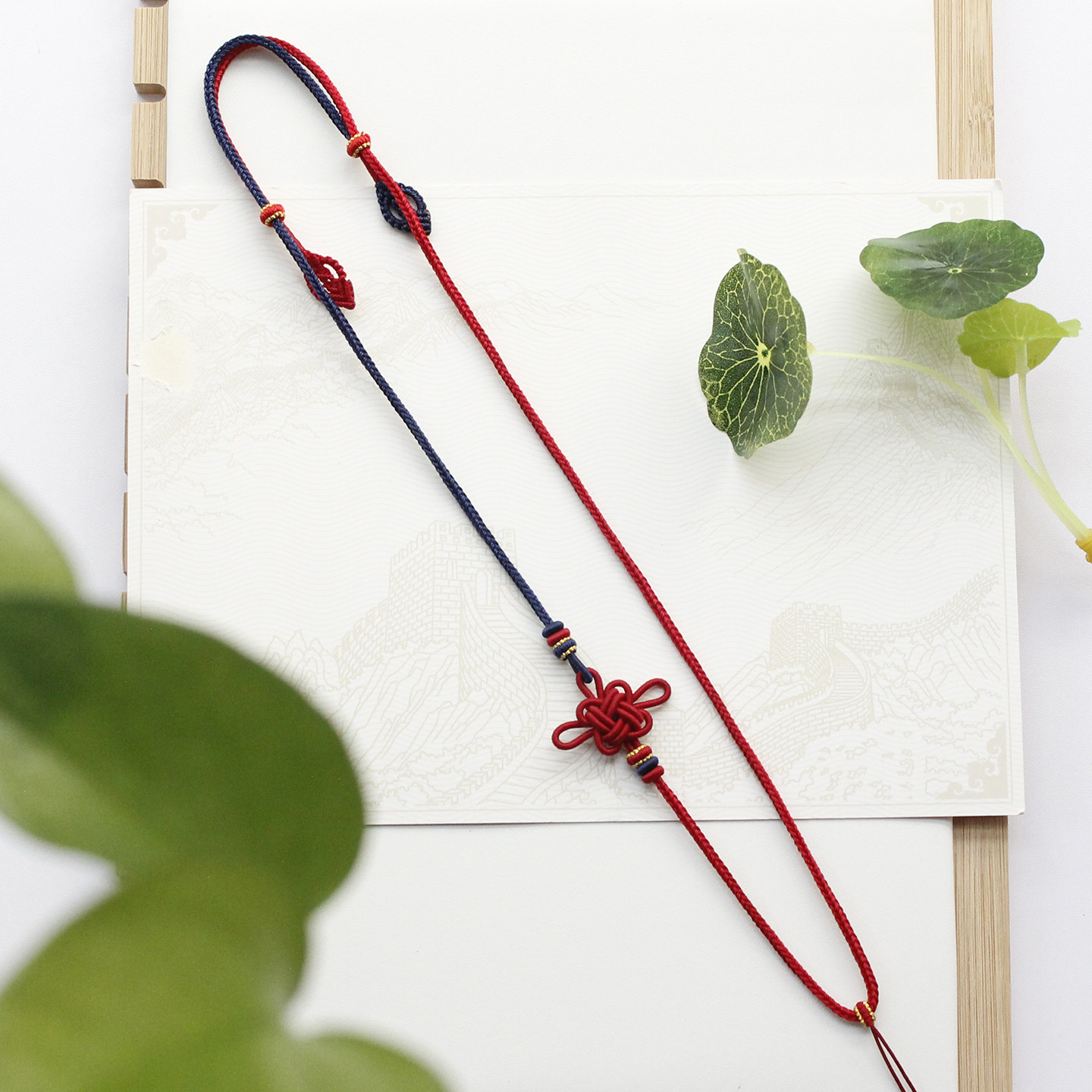 纯手工编绳编织中国结吉祥如意结项链绳吊坠挂绳毛衣链复古