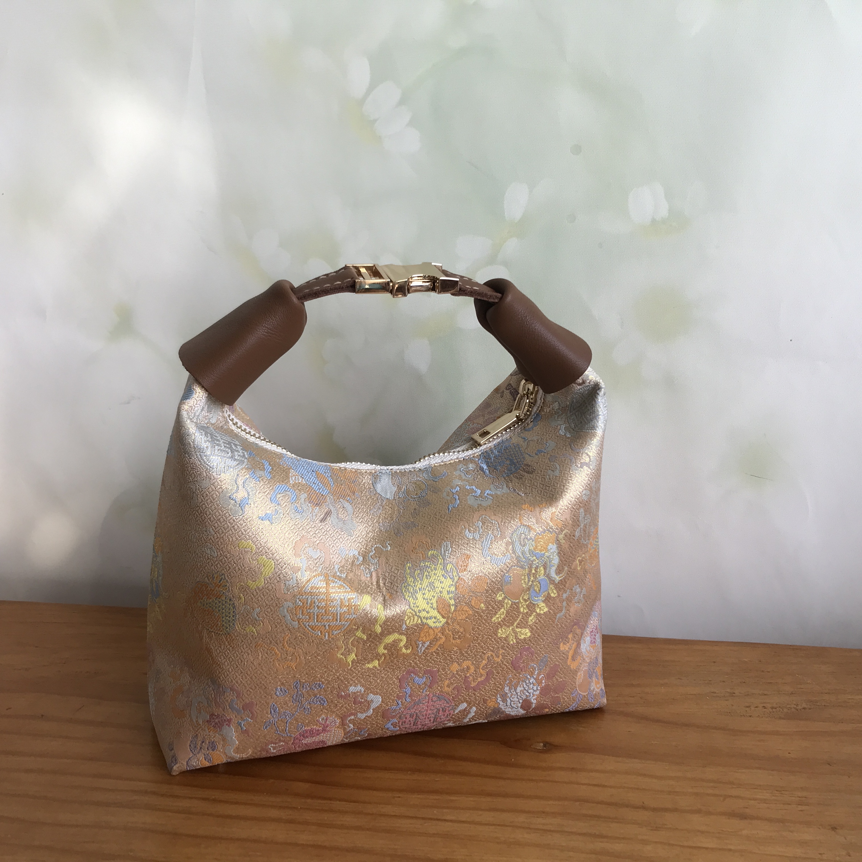 插锁拎手包升级款 钥钥手工包包diy自制材料宋锦包包解闷新中式