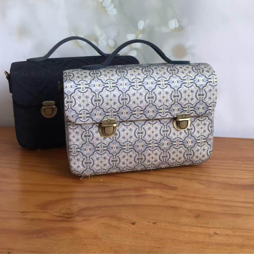 鸭舌插锁剑桥包钥钥手工宋锦包包diy材料包自制国风包包,居家布艺,缝纫DIY材料套装,淘宝优惠券,粉丝福利购,淘宝优惠卷