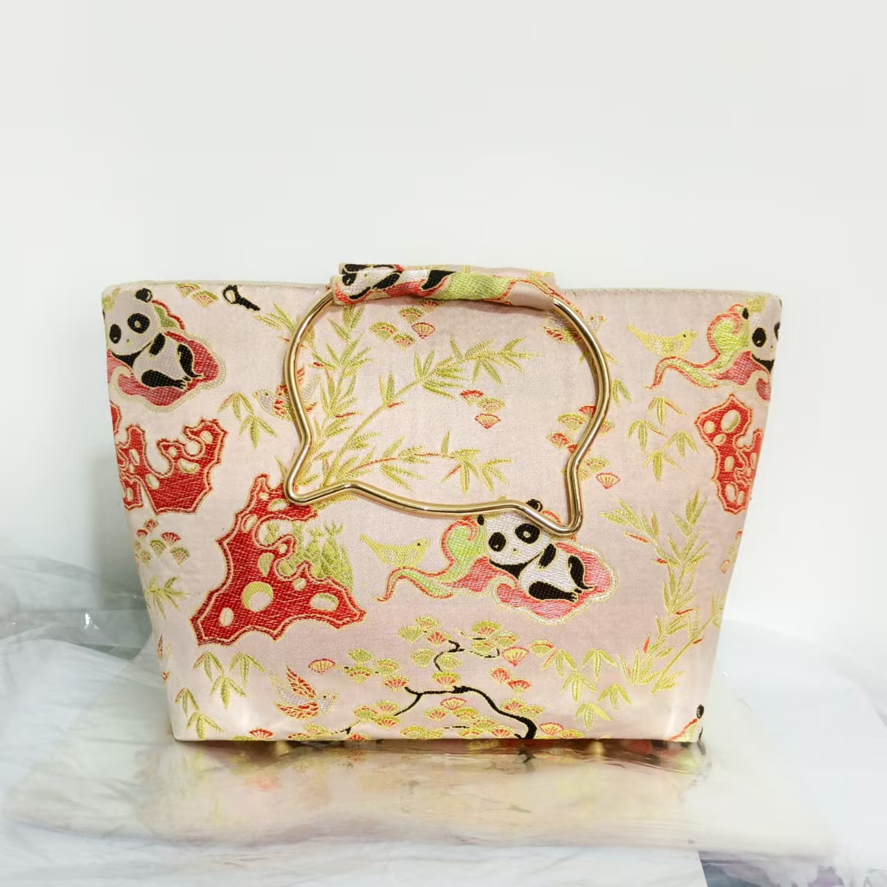 金属猫咪拎手1钥钥手工diy自制材料包直播宋锦包包解闷古风新中式