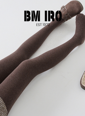 日本BM iro咖啡可可打底连裤袜女秋冬棉袜保暖不掉裆咖色丝袜加绒